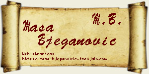 Maša Bjeganović vizit kartica